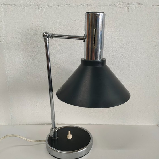 Image 1 of Lampada da tavolo vintage 60 ies Stilux Milano (nero e rosso)
