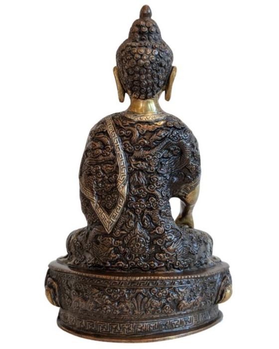 Bouddha Shakyamuni népalais antique doré au feu – 104 – Objets déco, Bronze, Gold (photo 5 of 11)