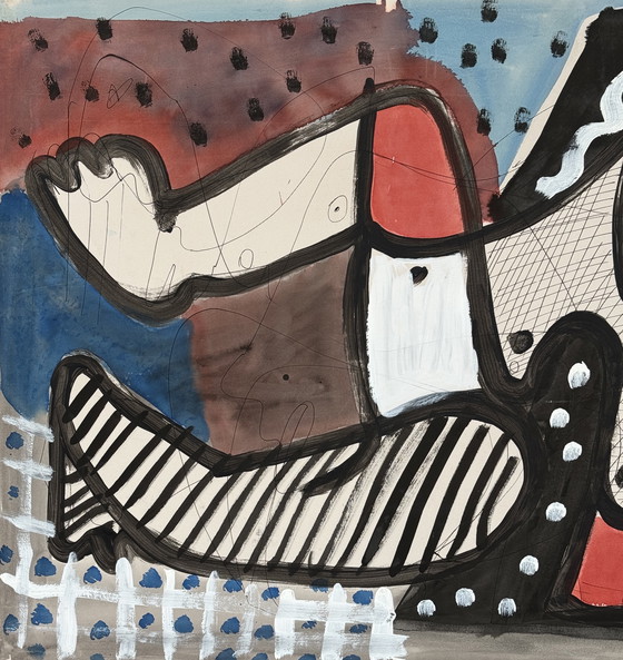 Image 1 of Nude in Chromatic Construction c.2000 - High-quality painting