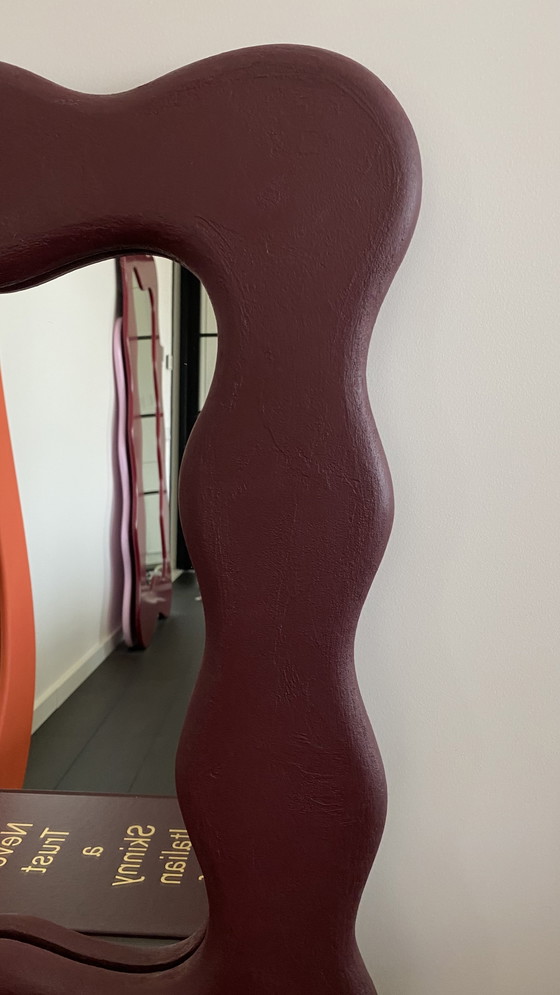 Image 1 of Burgundy Wavy Spiegel Meaui Studio