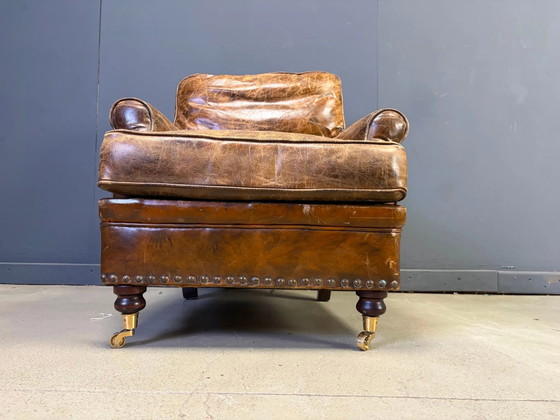 Fauteuil club en cuir style années 50 – Leather, Mid Century Modern (photo 11 of 13)