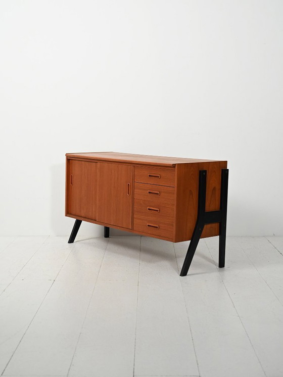 Image 1 of Two-tone Scandinavian 1960s small sideboard