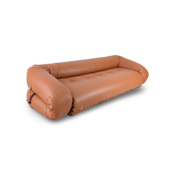 Anfibio Canapé Collezioni Allessandro Becchi Cuir Nouveau Revêtement Cognac – Canapés 3 places, Leather (photo 2 of 14)