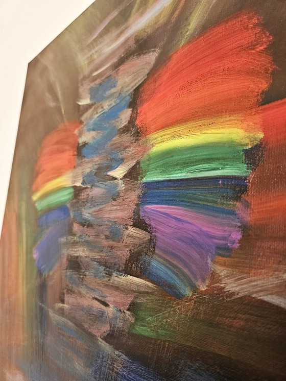 Image 1 of Large Abstract Painting - Axis of Colors – Warm Earth Tones – T.C. Freiberger – Contemporary Expressionism