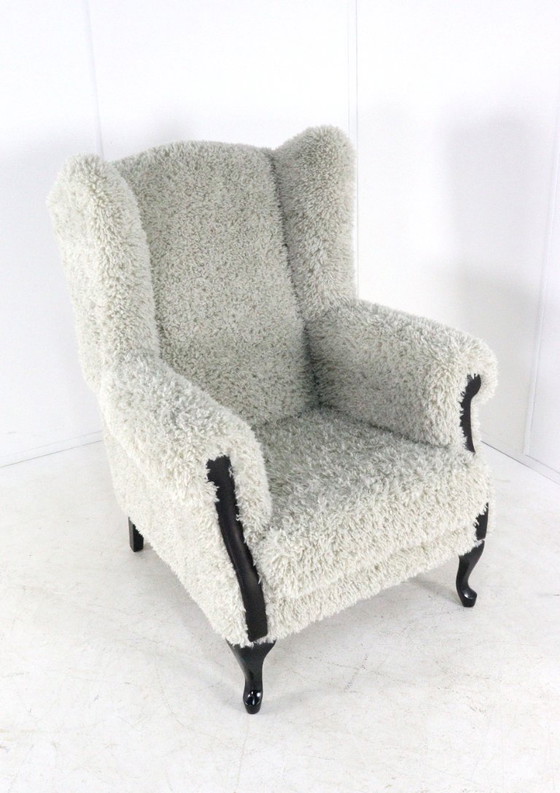 Image 1 of Fauteuil groot harig doodly volledig gerestaureerd