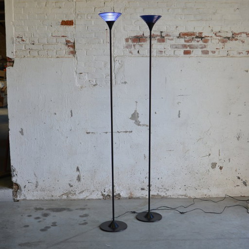 2x Stehleuchte mit Aufwärtsbeleuchtung