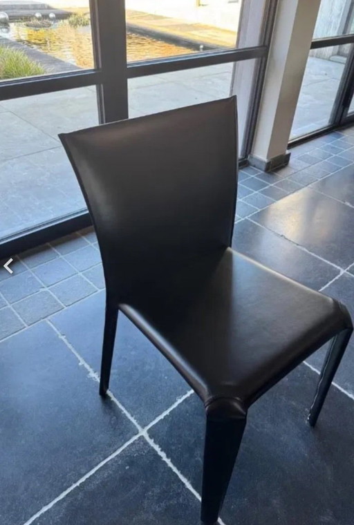 4 Chairs Casa Bontempi Clark Black Leather