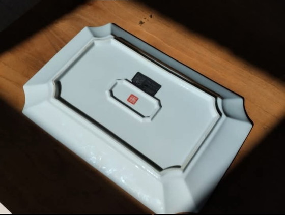 Image 1 of Vintage tray in high-quality Japanese porcelain / hand-painted.