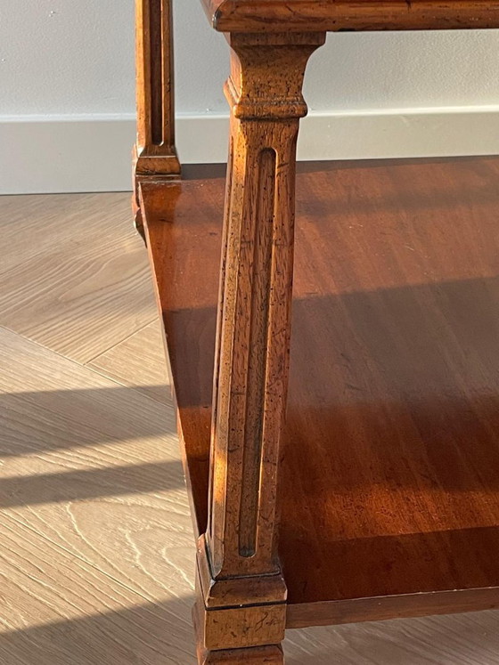 Tavolino in legno con cassetto e ripiano inferiore, Tavolini, Metallo, Marrone, Klassiek (foto 2 di 5)