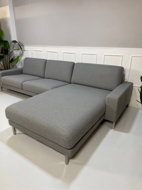 Image 1 of Rolf Benz Ego Fabric Grey Blue Designer Corner Sofa Couch