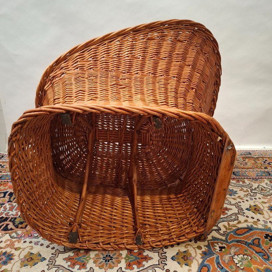 Vintage Rieten Kuipstoel – Fauteuils, Rattan, Wicker (photo 7 of 7)