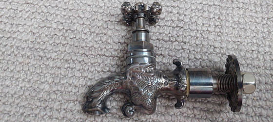 Image 1 of Robinet extérieur dragon couleur argent antique