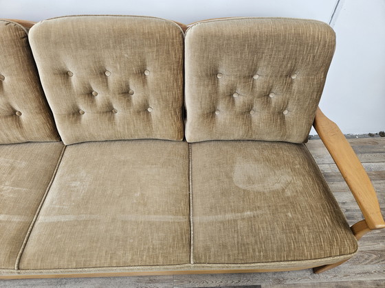 Image 1 of Divano a tre posti anni &#39;70 in faggio