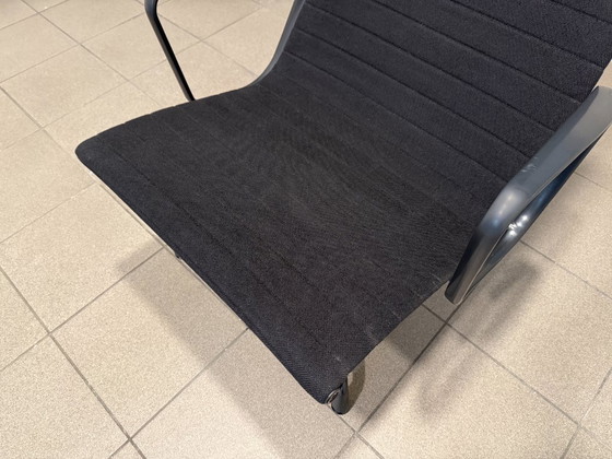 Image 1 of Vitra | Charles & Ray Eames | EA124 Lounge Chair | Black Hopsak & Black Aluminium | 1x