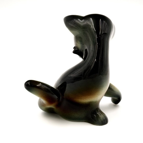 Image 1 of Figura vintage del gatto Jihokera Bechyně, anni '60