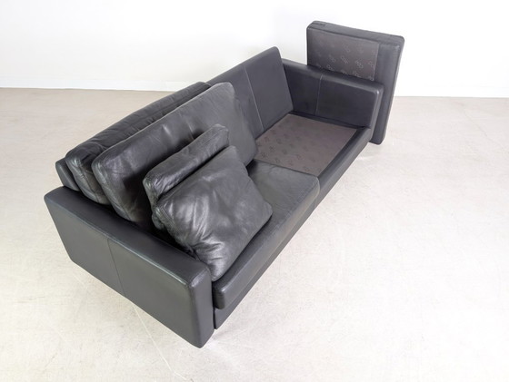 Image 1 of Sofá de tres plazas COR Conseta original, sofá de diseño, cuero negro