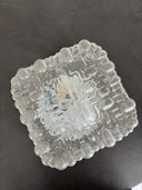 Plafonnier vintage carré en verre, plaffoniere
