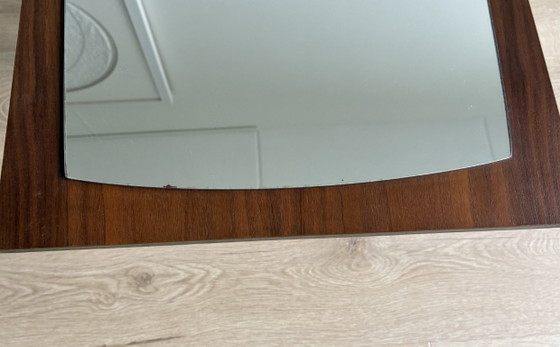 Midcentury Mirror – Glass, Wood (photo 8 of 8)