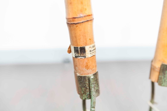 Image 1 of Atypical bamboo and brass indoor revolving plant door, Suise 1960