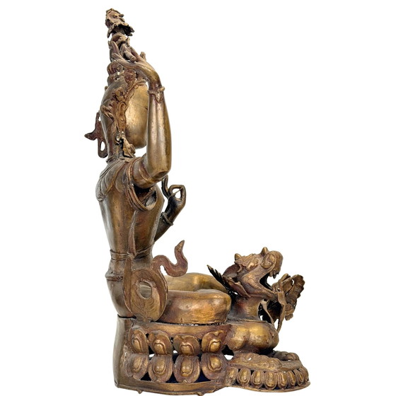 Mañjuśrī nepalese antico – Valle di Kathmandu, XIX secolo – Sculture, Bronze (photo 10 of 11)