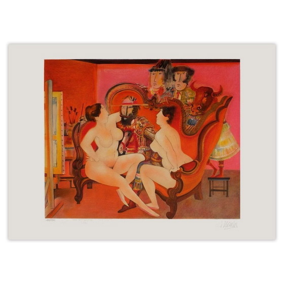 Image 1 of Blasco MENTOR Les deux modèles Litografia firmata 1990