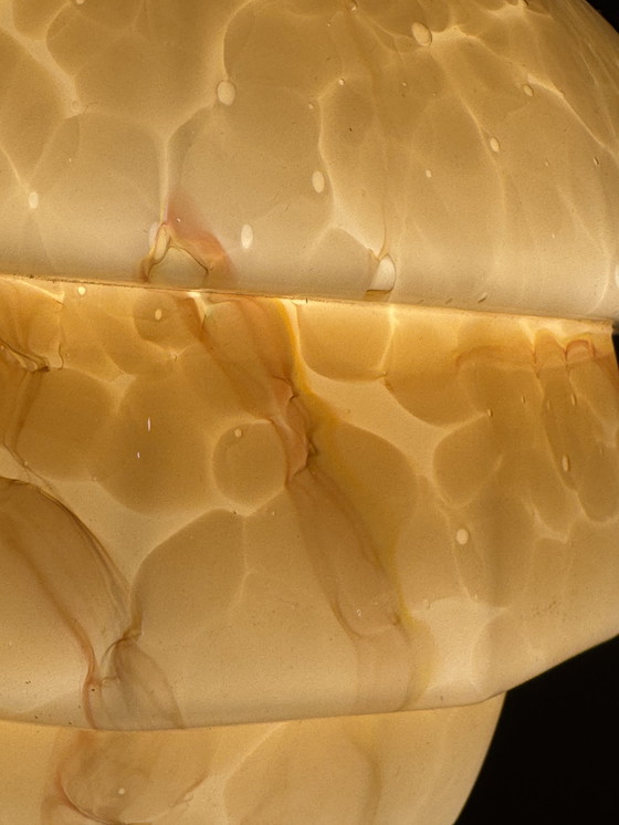 Image 1 of Lampada a sospensione marmorizzata Art Déco