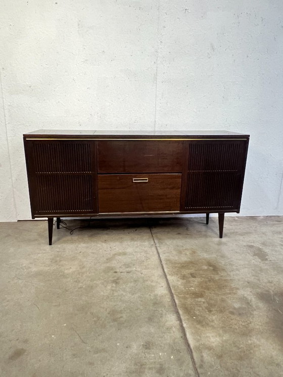 Image 1 of Vintage Audiomeubel / Dressoir Met Verlichting, Prinz, Engeland, 1960's