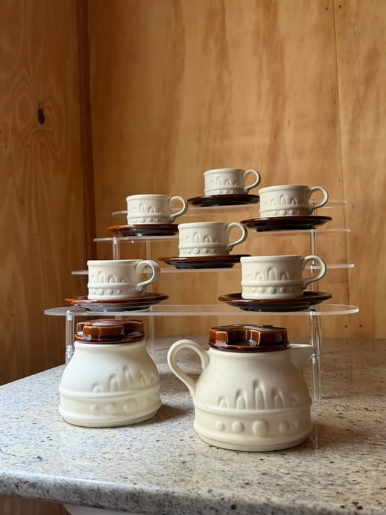 Servizio da caffè vintage Carlton Ware, composto da 14 pezzi in ceramica, stile metà secolo, con tazzine da (photo 4 of 16)