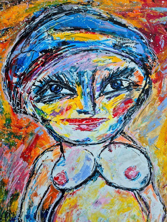 Image 1 of Jovan Srijemac (1962) - Naked woman with beret