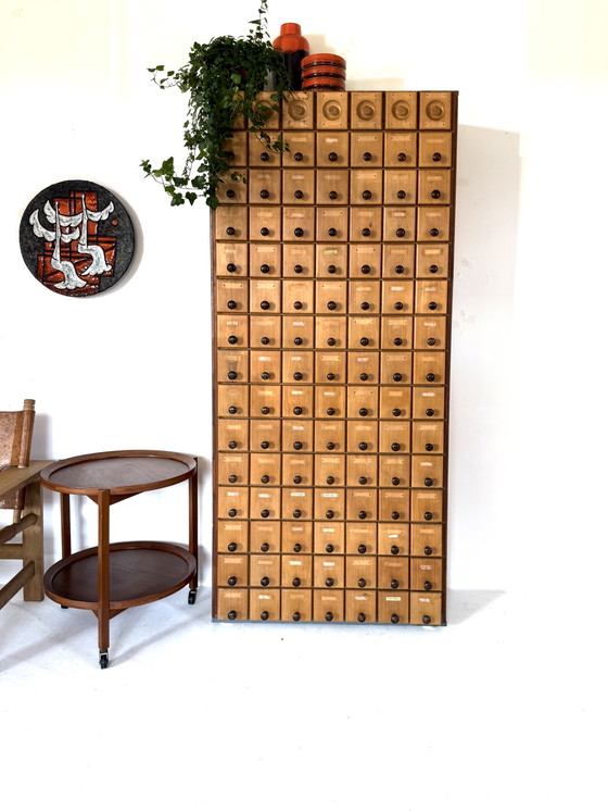 Image 1 of Cassettiera/mobile da farmacia vintage XL anni '30