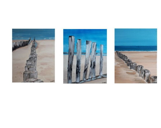 Image 1 of 3 Strand-/Meeresgemälde