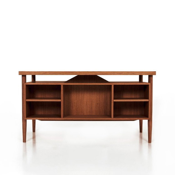 Image 1 of Escritorio de roble teñido de teca - Astrid 2