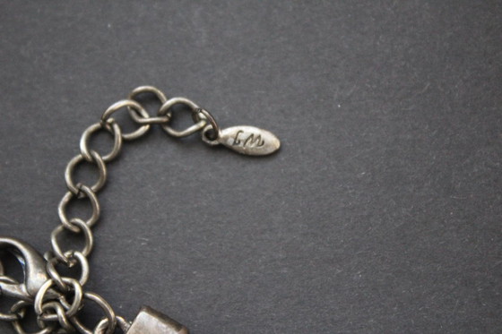 Image 1 of Antique collar necklace, handcrafted silver? Not hallmarked but signed.