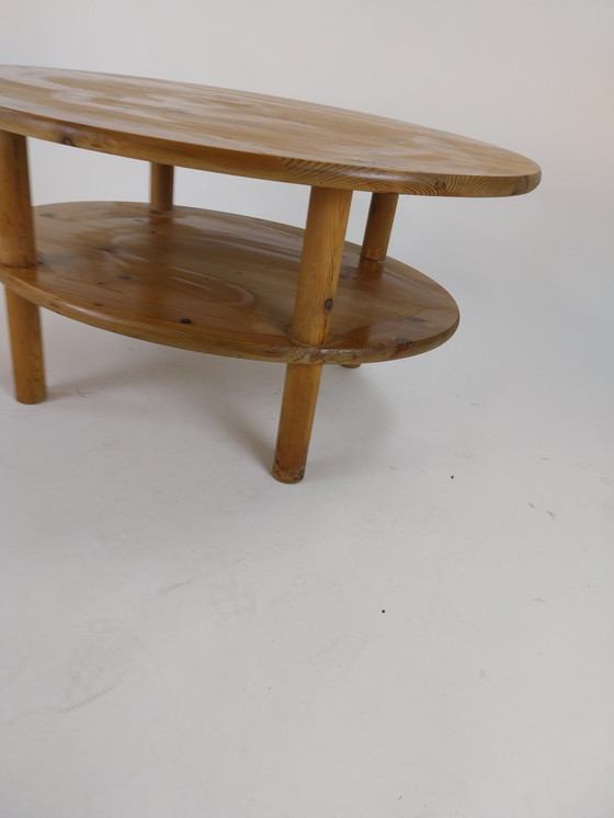 Image 1 of 1 x Table basse ovale en pin Rainer Daumiller 1970