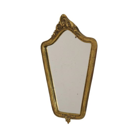Kleine Franse Kuifspiegel Bladgoud Verguld Barok Stijl – Glass (photo 23 of 26)