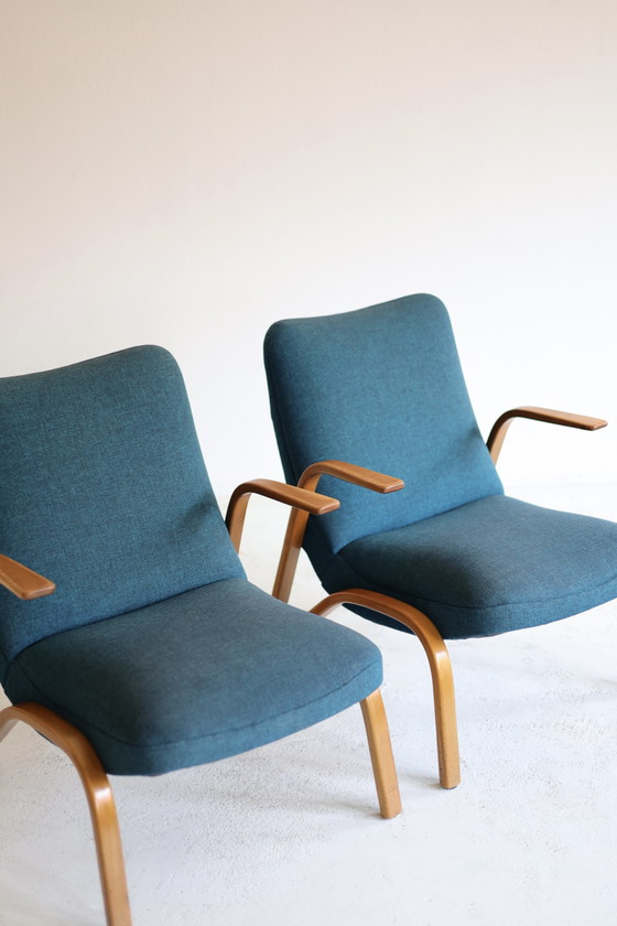 Set di 2 poltrone vintage Paul Bode, anni '50 – Wood, Textile (photo 2 of 5)