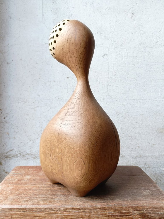 Image 1 of Set van twee grote sculpturen van massief eikenhout.