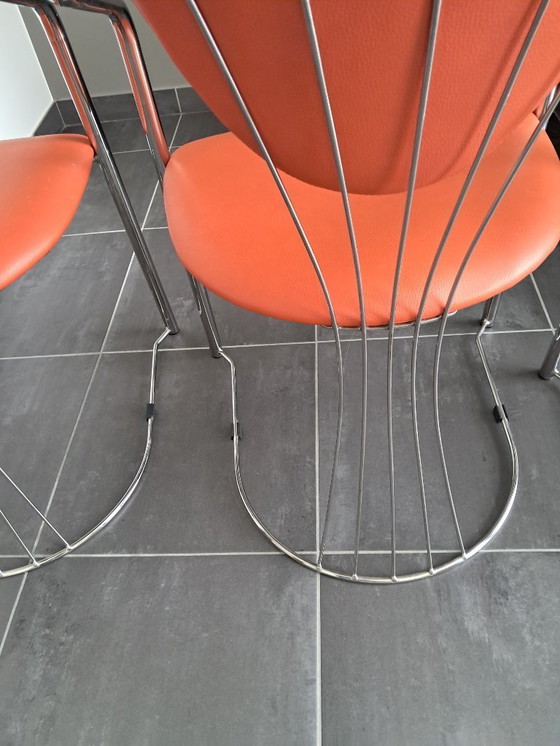 Image 1 of Set of 4 Italian design chairs, Effezeta