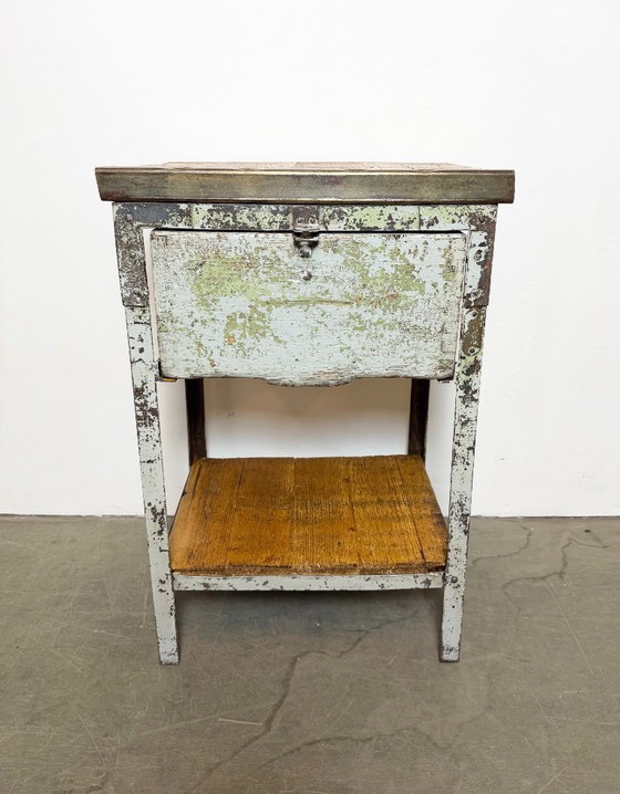 Image 1 of Graue, industrielle Kommode aus Eisen, 1950er Jahre