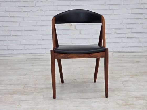 1960s, Danish Design by Kai Kristensen, Set of 4 Armchairs, Leather, Teak – Dining chairs (photo 9 of 18)