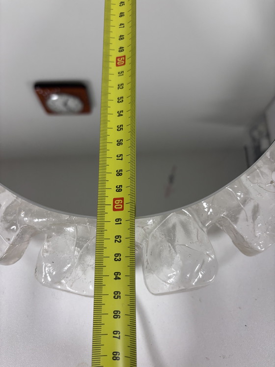 Vintage Hillebrand Verlichte Spiegel – Jars '60/'70 – Ice Glass / Sugar Glass – Plastic (photo 11 of 11)