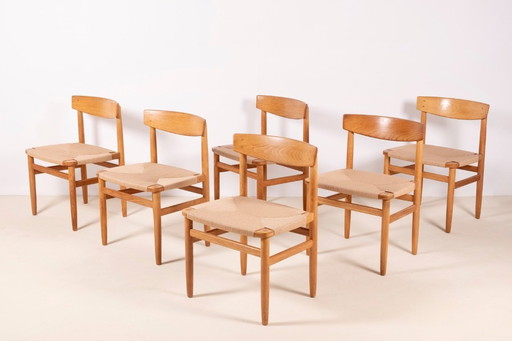 6x Sillas de comedor Børge Mogensen Øresund en roble