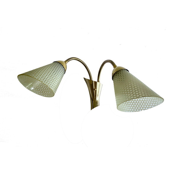 Image 1 of Mid Century dubbele wandlamp, 1950S