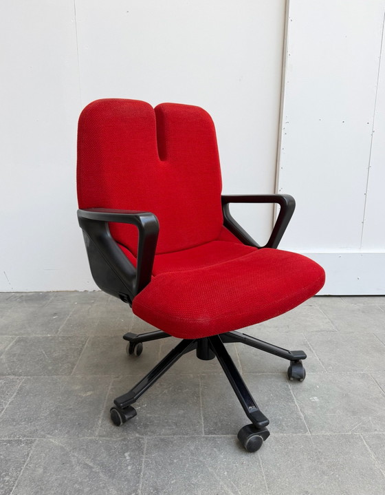 Tecno Armchair By Giorgetto Giugiaro Model P55, Italy, 1980s, Office chairs, Metal, Plastic, Black (photo 3 of 15)