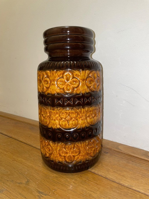 Vintage West Germany Vase 289-27 Brown/Orange 26x13cm