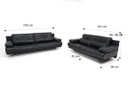 Conjunto de sofá Rolf Benz 6500, tres plazas, dos plazas, cuero negro.