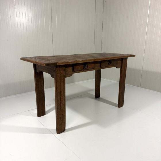 Mesa consola rústica de roble años 60, Madera, Marrón (foto 7 de 19)