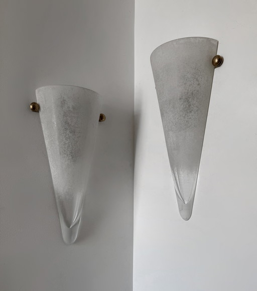 Vintage Murano glass wall sconces