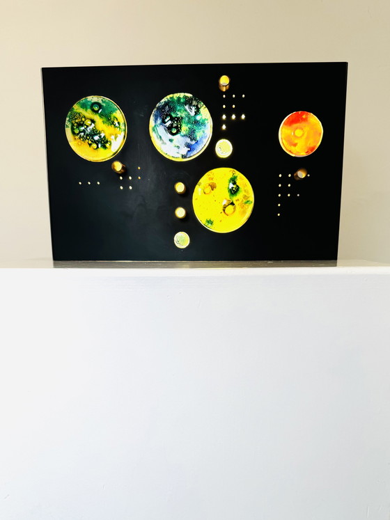 Image 1 of C-1701 KOLLAGEN-WANDLEUCHTE VON WILLEM VAN OYEN FÜR RAAK AMSTERDAM, NIEDERLANDE 1960er Jahre