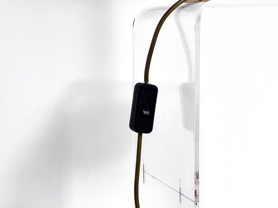 Lampada da tavolo Art Déco con vetro opalino bianco e pendolo decorativo, Lampade da tavolo, Metallo, Modern (foto 11 di 12)